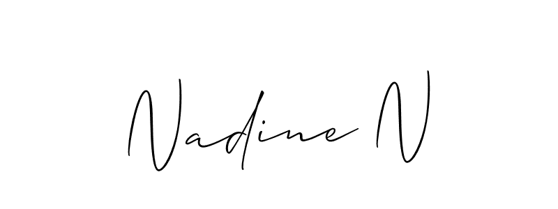 Create a beautiful signature design for name Nadine N. With this signature (Allison_Script) fonts, you can make a handwritten signature for free. Nadine N signature style 2 images and pictures png