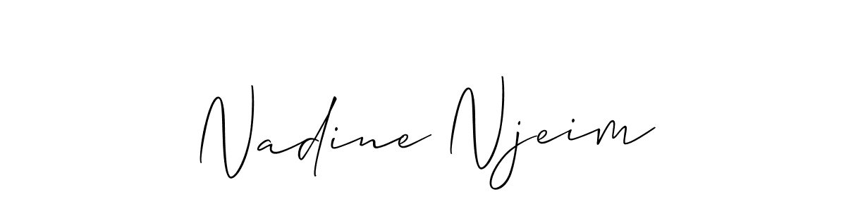 Create a beautiful signature design for name Nadine Njeim. With this signature (Allison_Script) fonts, you can make a handwritten signature for free. Nadine Njeim signature style 2 images and pictures png