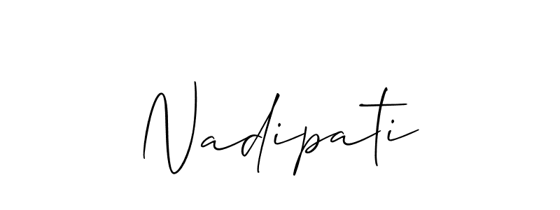 It looks lik you need a new signature style for name Nadipati. Design unique handwritten (Allison_Script) signature with our free signature maker in just a few clicks. Nadipati signature style 2 images and pictures png