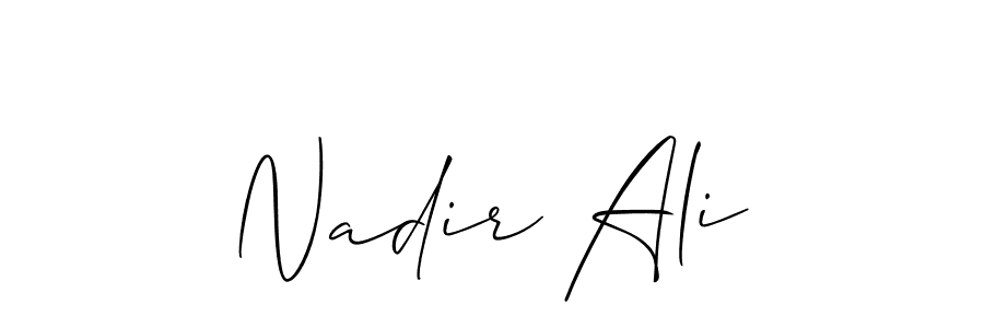 Make a beautiful signature design for name Nadir Ali. Use this online signature maker to create a handwritten signature for free. Nadir Ali signature style 2 images and pictures png