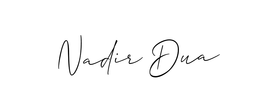 Also we have Nadir Dua name is the best signature style. Create professional handwritten signature collection using Allison_Script autograph style. Nadir Dua signature style 2 images and pictures png