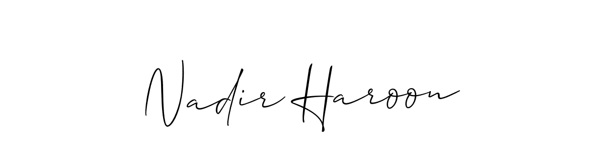 You can use this online signature creator to create a handwritten signature for the name Nadir Haroon. This is the best online autograph maker. Nadir Haroon signature style 2 images and pictures png