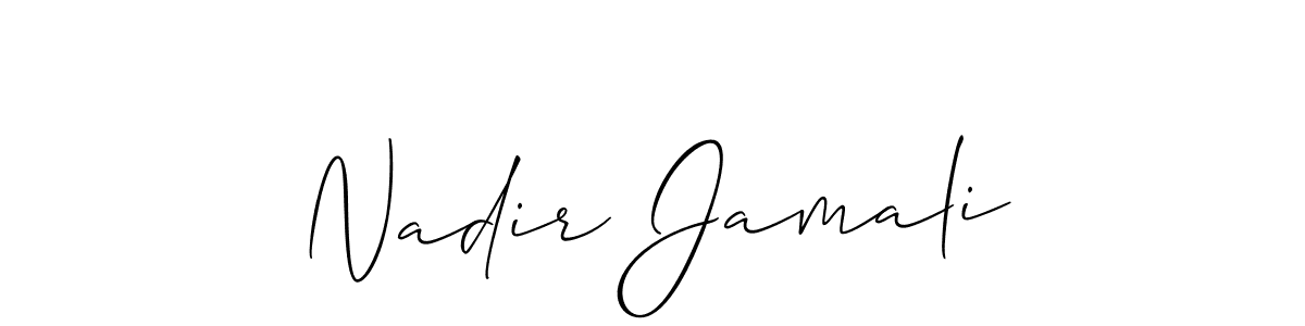 Design your own signature with our free online signature maker. With this signature software, you can create a handwritten (Allison_Script) signature for name Nadir Jamali. Nadir Jamali signature style 2 images and pictures png