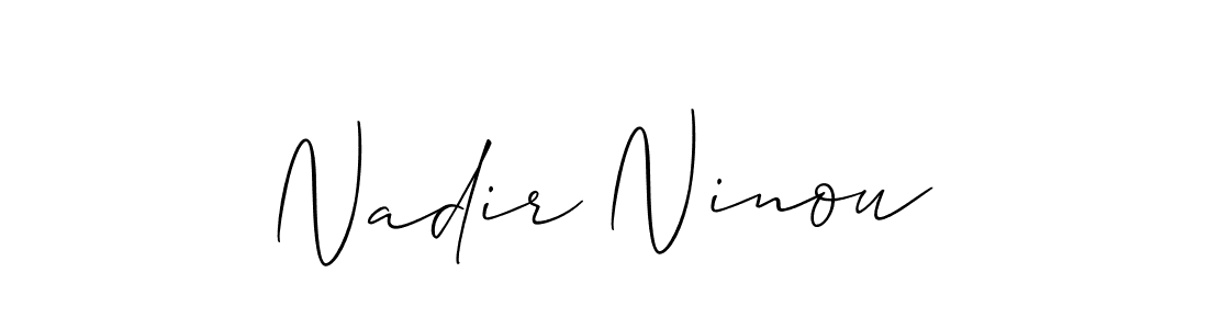 Allison_Script is a professional signature style that is perfect for those who want to add a touch of class to their signature. It is also a great choice for those who want to make their signature more unique. Get Nadir Ninou name to fancy signature for free. Nadir Ninou signature style 2 images and pictures png