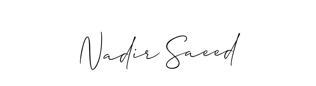 Best and Professional Signature Style for Nadir Saeed. Allison_Script Best Signature Style Collection. Nadir Saeed signature style 2 images and pictures png