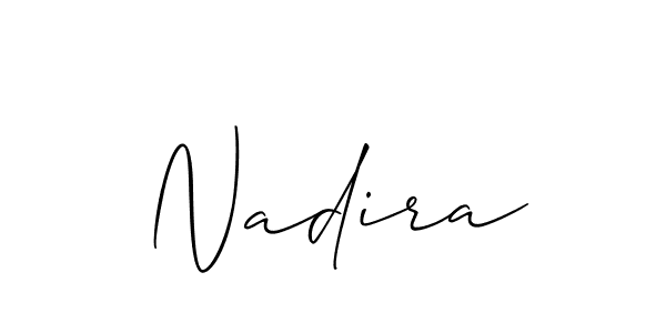 Also we have Nadira name is the best signature style. Create professional handwritten signature collection using Allison_Script autograph style. Nadira signature style 2 images and pictures png