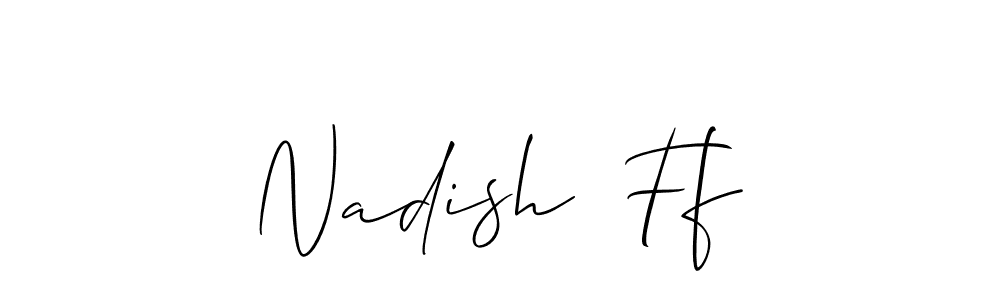 Here are the top 10 professional signature styles for the name Nadish  Ff. These are the best autograph styles you can use for your name. Nadish  Ff signature style 2 images and pictures png