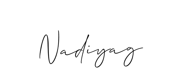 Nadiyag stylish signature style. Best Handwritten Sign (Allison_Script) for my name. Handwritten Signature Collection Ideas for my name Nadiyag. Nadiyag signature style 2 images and pictures png
