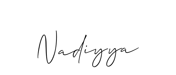 It looks lik you need a new signature style for name Nadiyya. Design unique handwritten (Allison_Script) signature with our free signature maker in just a few clicks. Nadiyya signature style 2 images and pictures png