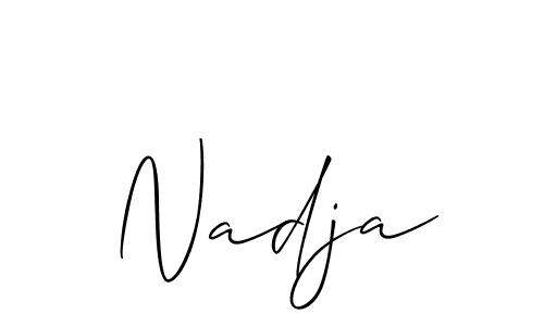 Nadja stylish signature style. Best Handwritten Sign (Allison_Script) for my name. Handwritten Signature Collection Ideas for my name Nadja. Nadja signature style 2 images and pictures png