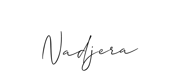 Check out images of Autograph of Nadjera name. Actor Nadjera Signature Style. Allison_Script is a professional sign style online. Nadjera signature style 2 images and pictures png