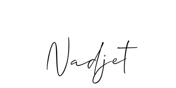 Once you've used our free online signature maker to create your best signature Allison_Script style, it's time to enjoy all of the benefits that Nadjet name signing documents. Nadjet signature style 2 images and pictures png