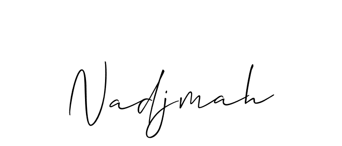 How to make Nadjmah name signature. Use Allison_Script style for creating short signs online. This is the latest handwritten sign. Nadjmah signature style 2 images and pictures png