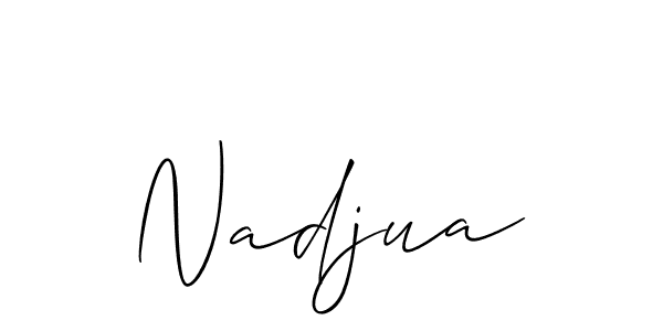 It looks lik you need a new signature style for name Nadjua. Design unique handwritten (Allison_Script) signature with our free signature maker in just a few clicks. Nadjua signature style 2 images and pictures png