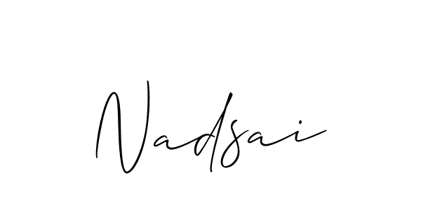 Check out images of Autograph of Nadsai name. Actor Nadsai Signature Style. Allison_Script is a professional sign style online. Nadsai signature style 2 images and pictures png