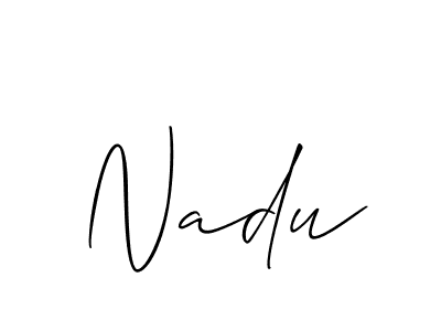 Similarly Allison_Script is the best handwritten signature design. Signature creator online .You can use it as an online autograph creator for name Nadu. Nadu signature style 2 images and pictures png