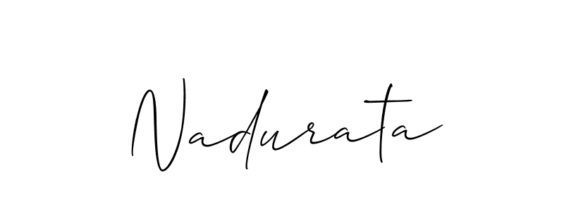 Create a beautiful signature design for name Nadurata. With this signature (Allison_Script) fonts, you can make a handwritten signature for free. Nadurata signature style 2 images and pictures png
