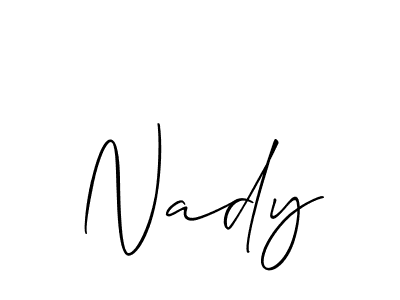 Allison_Script is a professional signature style that is perfect for those who want to add a touch of class to their signature. It is also a great choice for those who want to make their signature more unique. Get Nady name to fancy signature for free. Nady signature style 2 images and pictures png
