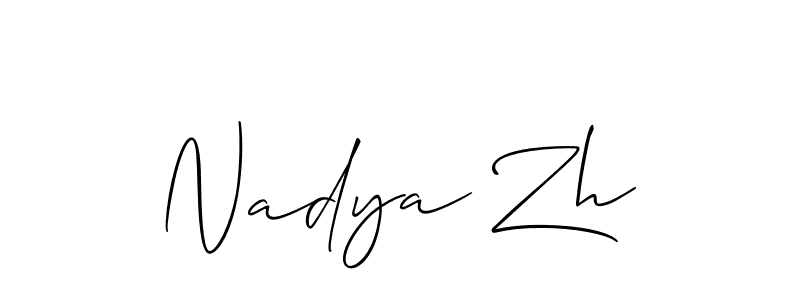 Here are the top 10 professional signature styles for the name Nadya Zh. These are the best autograph styles you can use for your name. Nadya Zh signature style 2 images and pictures png