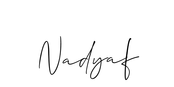 Check out images of Autograph of Nadyaf name. Actor Nadyaf Signature Style. Allison_Script is a professional sign style online. Nadyaf signature style 2 images and pictures png