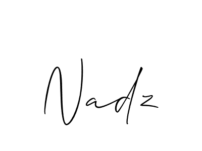 Also we have Nadz name is the best signature style. Create professional handwritten signature collection using Allison_Script autograph style. Nadz signature style 2 images and pictures png