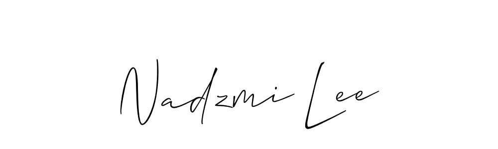 Also we have Nadzmi Lee name is the best signature style. Create professional handwritten signature collection using Allison_Script autograph style. Nadzmi Lee signature style 2 images and pictures png