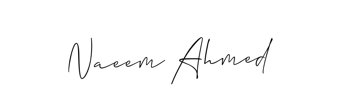 Allison_Script is a professional signature style that is perfect for those who want to add a touch of class to their signature. It is also a great choice for those who want to make their signature more unique. Get Naeem Ahmed name to fancy signature for free. Naeem Ahmed signature style 2 images and pictures png