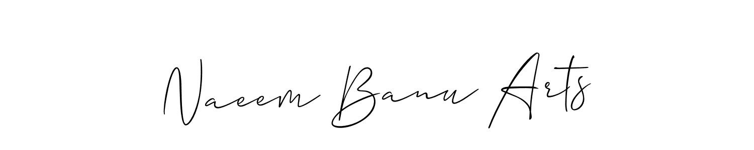 How to make Naeem Banu Arts signature? Allison_Script is a professional autograph style. Create handwritten signature for Naeem Banu Arts name. Naeem Banu Arts signature style 2 images and pictures png