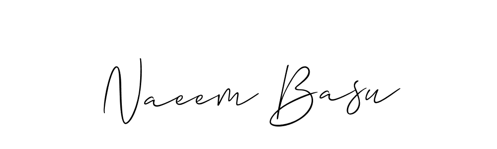 You should practise on your own different ways (Allison_Script) to write your name (Naeem Basu) in signature. don't let someone else do it for you. Naeem Basu signature style 2 images and pictures png