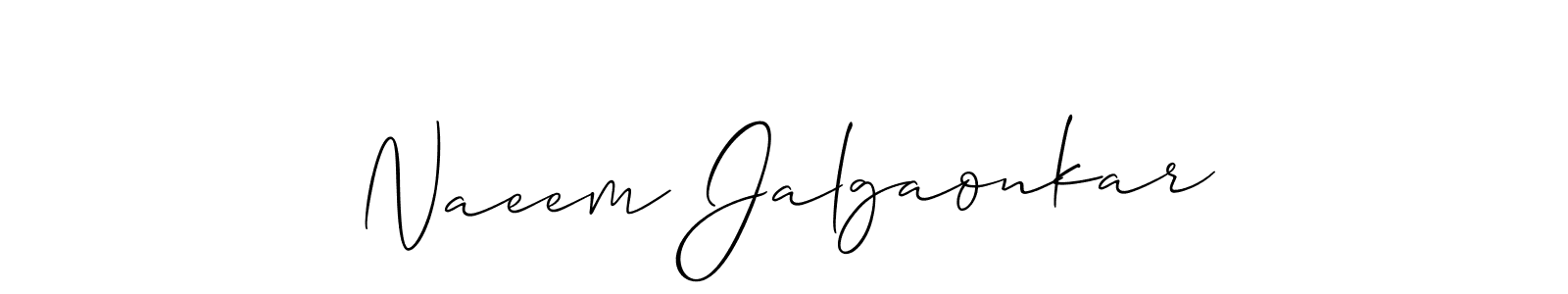 Make a beautiful signature design for name Naeem Jalgaonkar. Use this online signature maker to create a handwritten signature for free. Naeem Jalgaonkar signature style 2 images and pictures png