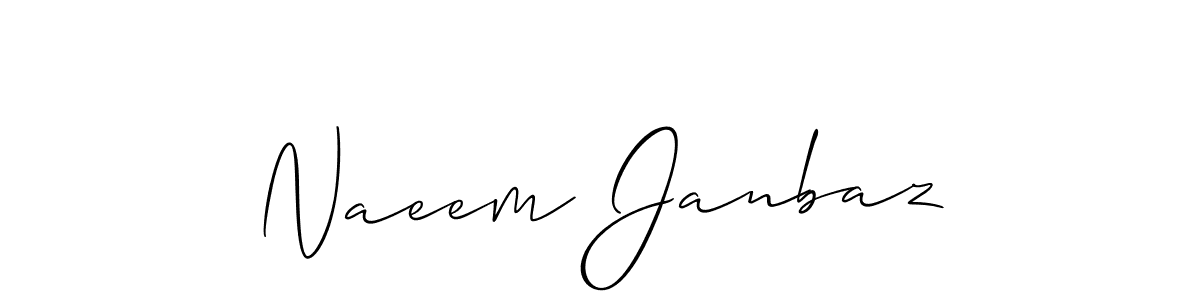 Make a beautiful signature design for name Naeem Janbaz. With this signature (Allison_Script) style, you can create a handwritten signature for free. Naeem Janbaz signature style 2 images and pictures png