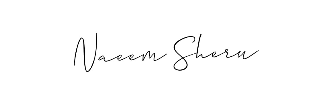 It looks lik you need a new signature style for name Naeem Sheru. Design unique handwritten (Allison_Script) signature with our free signature maker in just a few clicks. Naeem Sheru signature style 2 images and pictures png