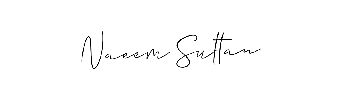How to make Naeem Sultan name signature. Use Allison_Script style for creating short signs online. This is the latest handwritten sign. Naeem Sultan signature style 2 images and pictures png