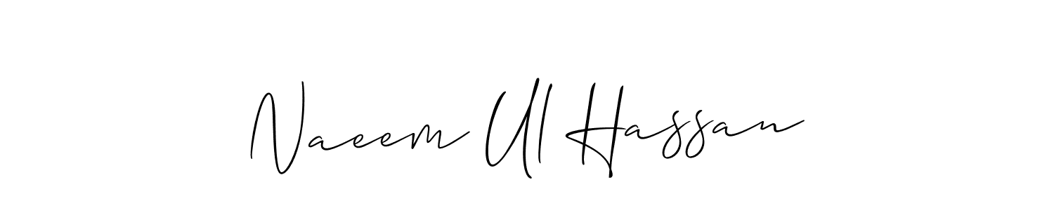 Make a beautiful signature design for name Naeem Ul Hassan. With this signature (Allison_Script) style, you can create a handwritten signature for free. Naeem Ul Hassan signature style 2 images and pictures png