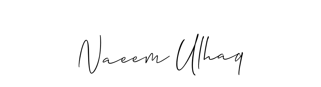 Naeem Ulhaq stylish signature style. Best Handwritten Sign (Allison_Script) for my name. Handwritten Signature Collection Ideas for my name Naeem Ulhaq. Naeem Ulhaq signature style 2 images and pictures png