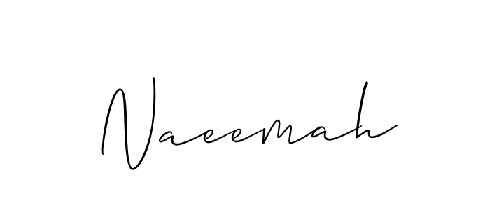 Allison_Script is a professional signature style that is perfect for those who want to add a touch of class to their signature. It is also a great choice for those who want to make their signature more unique. Get Naeemah name to fancy signature for free. Naeemah signature style 2 images and pictures png
