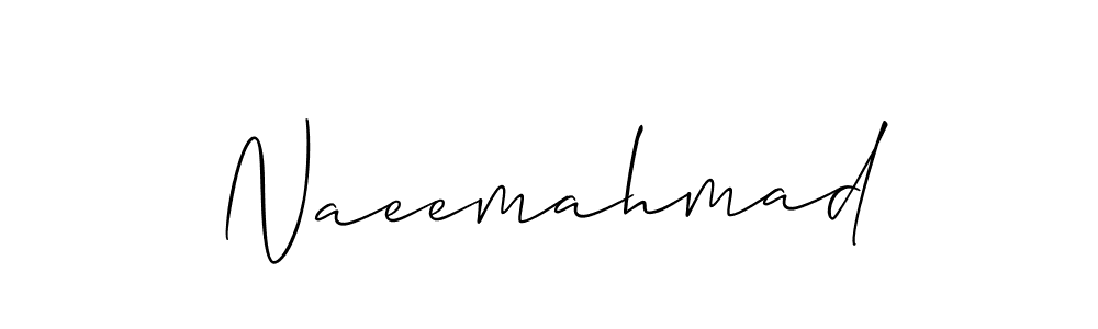 How to make Naeemahmad name signature. Use Allison_Script style for creating short signs online. This is the latest handwritten sign. Naeemahmad signature style 2 images and pictures png
