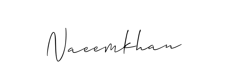 Use a signature maker to create a handwritten signature online. With this signature software, you can design (Allison_Script) your own signature for name Naeemkhan. Naeemkhan signature style 2 images and pictures png