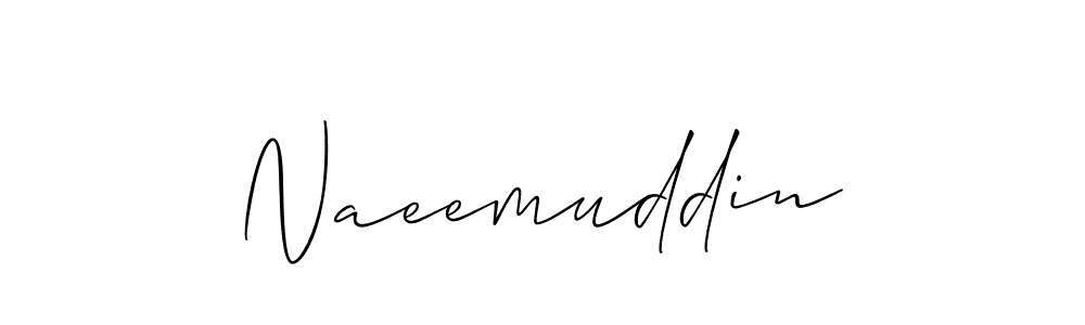 How to make Naeemuddin signature? Allison_Script is a professional autograph style. Create handwritten signature for Naeemuddin name. Naeemuddin signature style 2 images and pictures png