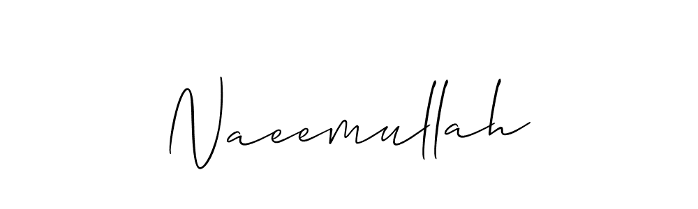 Use a signature maker to create a handwritten signature online. With this signature software, you can design (Allison_Script) your own signature for name Naeemullah. Naeemullah signature style 2 images and pictures png