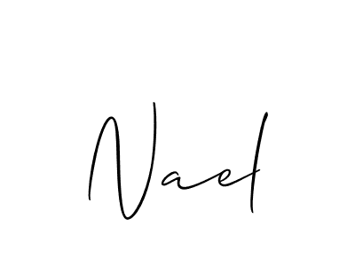 How to Draw Nael signature style? Allison_Script is a latest design signature styles for name Nael. Nael signature style 2 images and pictures png