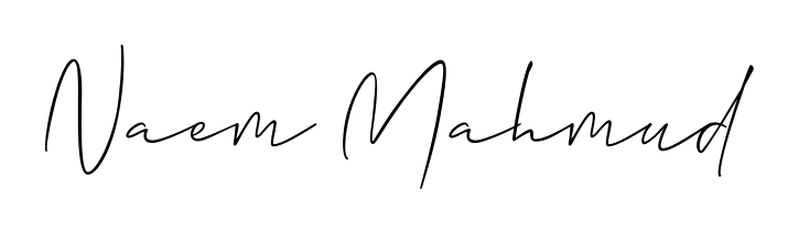 Transform the name Naem Mahmud into a signature masterpiece using Allison_Script font. Ideal for photographers, artists, and creators looking for watermarks. Naem Mahmud signature style 2 images and pictures png