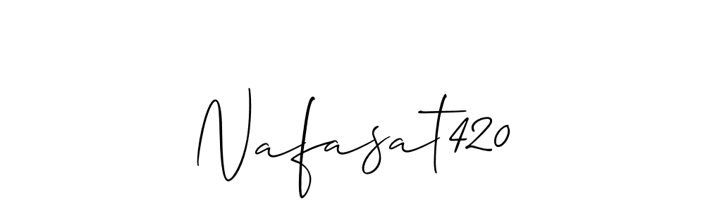 Nafasat420 stylish signature style. Best Handwritten Sign (Allison_Script) for my name. Handwritten Signature Collection Ideas for my name Nafasat420. Nafasat420 signature style 2 images and pictures png