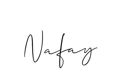 Create a beautiful signature design for name Nafay. With this signature (Allison_Script) fonts, you can make a handwritten signature for free. Nafay signature style 2 images and pictures png