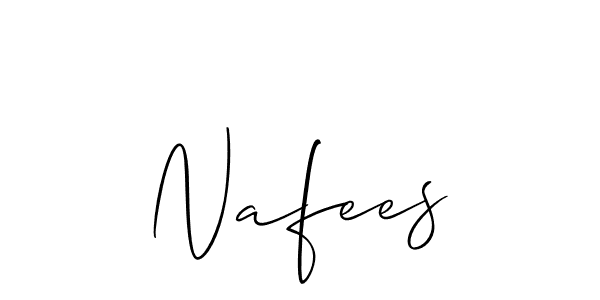How to make Nafees name signature. Use Allison_Script style for creating short signs online. This is the latest handwritten sign. Nafees signature style 2 images and pictures png