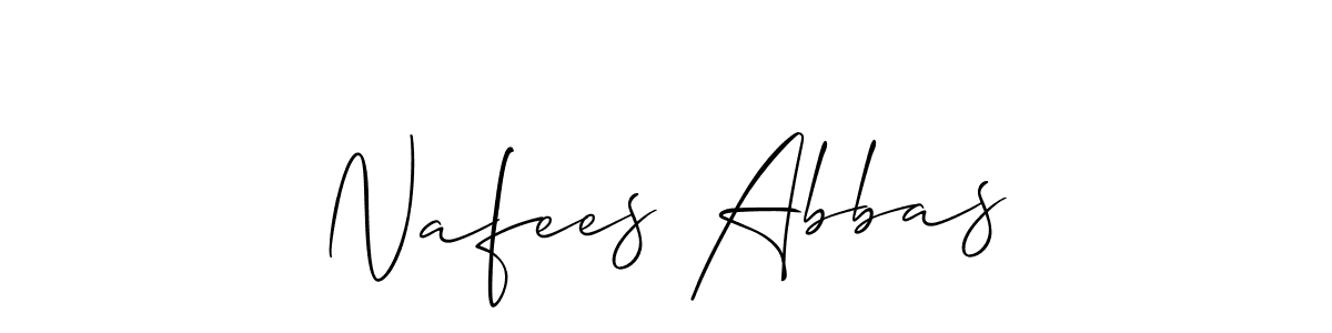 How to make Nafees Abbas signature? Allison_Script is a professional autograph style. Create handwritten signature for Nafees Abbas name. Nafees Abbas signature style 2 images and pictures png