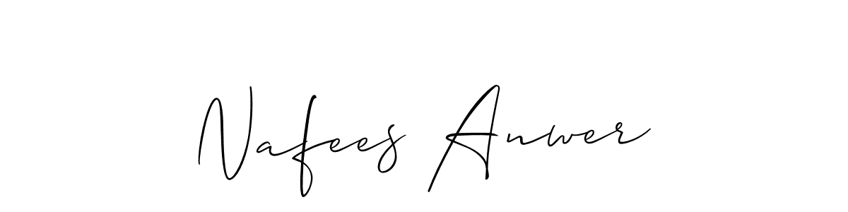 It looks lik you need a new signature style for name Nafees Anwer. Design unique handwritten (Allison_Script) signature with our free signature maker in just a few clicks. Nafees Anwer signature style 2 images and pictures png