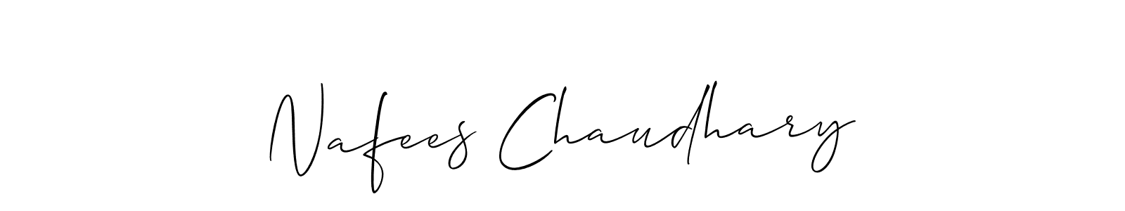 Make a short Nafees Chaudhary signature style. Manage your documents anywhere anytime using Allison_Script. Create and add eSignatures, submit forms, share and send files easily. Nafees Chaudhary signature style 2 images and pictures png