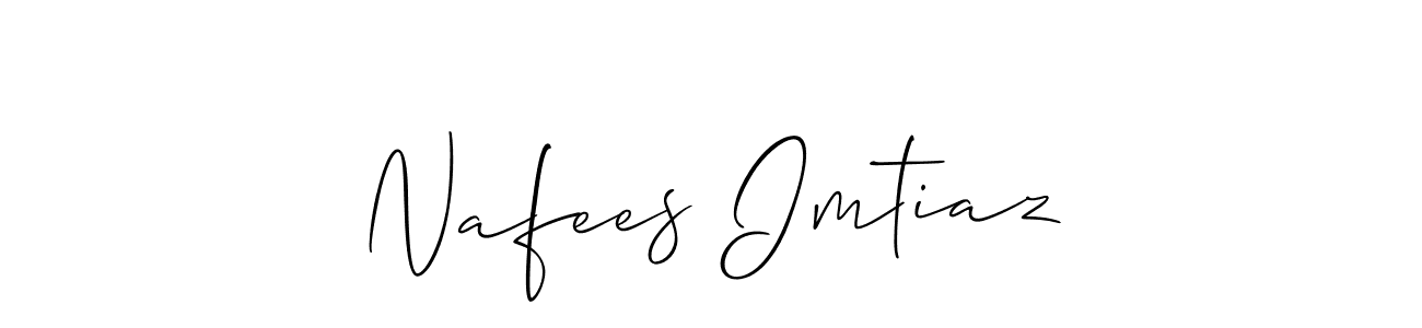 Design your own signature with our free online signature maker. With this signature software, you can create a handwritten (Allison_Script) signature for name Nafees Imtiaz. Nafees Imtiaz signature style 2 images and pictures png