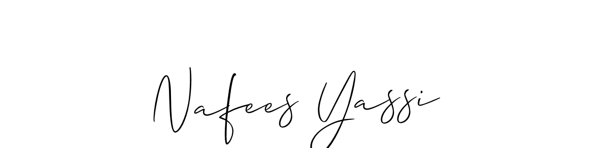 How to Draw Nafees Yassi signature style? Allison_Script is a latest design signature styles for name Nafees Yassi. Nafees Yassi signature style 2 images and pictures png